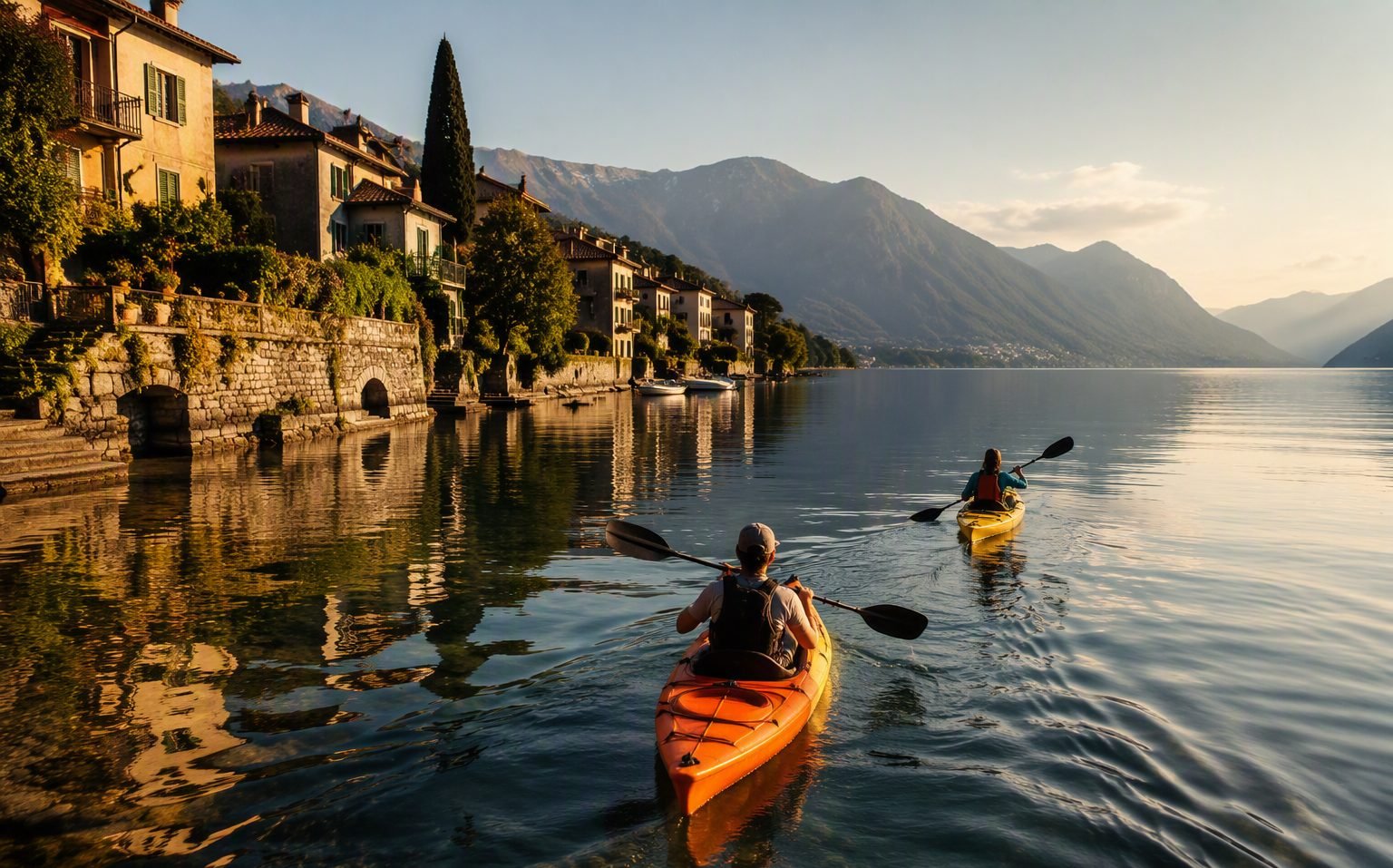 Kayak and SUP on Lake Como